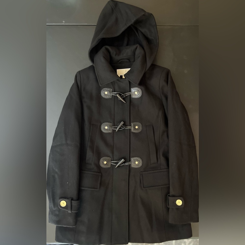 Michael Kors Black Coat with Gold Accents